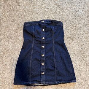 A&F Denim Button-Front Dress